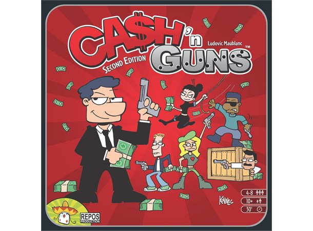 Cash n Guns (2nd Edition) Brettspill Årets Partyspill 2014 - Golden Geek